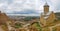 Tbilisi panorama, Georgia: St Nicholas church and Mother Fortress of Tbilisi, Narikala, Tbilisi center and old town, and Kura