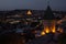 Tblisi city panorama illuminated