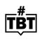 TBT hashtag for social media. Thursday throwback sign. Hashtag for photos or videos. Vector illustration. EPS 10.