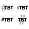 TBT hashtag for social media. Thursday throwback sign. Hashtag for photos or videos. Vector illustration. EPS 10.