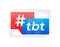 TBT Hashtag Speech Bubble Vector Illustration - A modern, clean design of a speech bubble with the popular Throwback