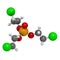 TCEP [tris2-chloroethyl phosphate] molecule. Used as flame retardant and plasticizer in production of polymers. Suspected to.