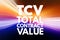 TCV - Total Contract Value acronym, business concept background