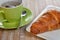 Tea bag infusing Hot water Croissant paper plate