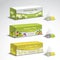 Tea Bags Packaging Realistic Set