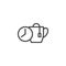 Tea brewing time line icon