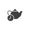 Tea brewing time vector icon
