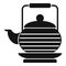 Tea ceremony teapot icon, simple style