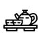 tea chinese line icon vector illustration