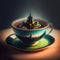 Tea Cityscape: A Magical World within a Cup