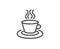 Tea or Coffee line icon. Hot drink sign.