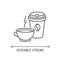 Tea and coffee pixel perfect linear icon