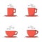 Tea Cup Or Coffee Cup With Saucer Vector Icon Illustration. Vectors Object Ceramic Cup Drink Isolated. Cup Icon