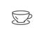 Tea cup line icon. Coffee drink sign.