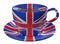 Tea Cup and saucer, which is applied to the image of the flag of England