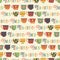 Tea cups vector seamless pattern background beige. Tea-riffic times lettering. Tea time. Hand drawn mugs. Cute retro print for