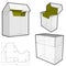 Tea Folding Box 713 Self Asembly Internal measurement 11.5 x 6+ 11.5 cm and Die-cut Pattern