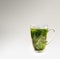 Tea glass with dried nettle tea