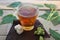 Tea, leaves, fabric, wood, nature, currant