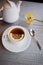 tea with lemon cafe white cup saucer