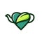 tea love pot natural herb herbal logo vector icon download