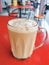 Tea with milk or popularly known as Teh Tarik in Malaysia