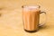 Tea with milk or popularly known as Teh Tarik in Malaysia