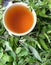 Tea with mint, thyme and sage, healthy herbal drink