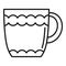 Tea mug icon outline vector. Hot cup