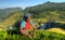 Tea picker at a plantation in Sri Lanka