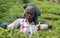 Tea Picker storing her leaves