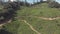 Tea plant estate in Munnar, Kerala, India. Aerial of the tea plantation