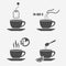 Tea preparation instruction isolated vector