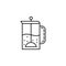 tea press dusk icon. Element of drinks and beverages icon for mobile concept and web apps. Thin line tea press icon can be used