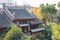 Tea room aerial view in Wenshu buddhist monastery in Chengdu