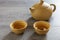 Tea set of Yixing clay