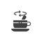 Tea stirring with spoon vector icon
