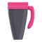 Tea thermo mug icon, cartoon style