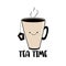 Tea time - cute smiley tea mug.