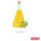 Tea tree oil bottle color flat icon