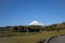 Tea trees farm with Fuji Mountian view in Fujinomiya,