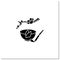 Tea whisk glyph icon