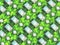 Teabag pattern on green background