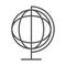 Teach school and education globe map geography line style icon