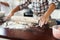 Teach them while theyre young. an unrecognizable girl having fun while baking in the kitchen at home.