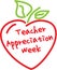 Teacher appreciation week apple heart