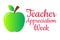 Teacher Appreciation Week. Holiday concept. Template for background, banner, card, poster with text inscription. Vector