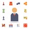 teacher colored icon. Detailed set of colored education icons. Premium graphic design. One of the collection icons for websites,