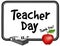 Teacher Day, Thank you! Whiteboard, Marker, Eraser,Apple