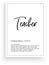 Teacher definition, vector. Minimalist poster design